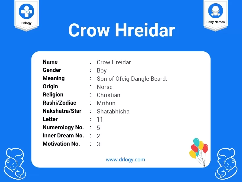 Crow Hreidar Name Meaning